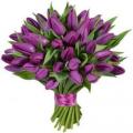 Букеты из сиреневых тюльпанов