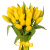 Букет из 21 желтого тюльпана