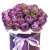 Букет из 27 сиреневых тюльпанов в коробке