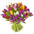 Букет MIX из 45 тюльпанов