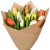 Букет MIX из 15 тюльпанов в крафте